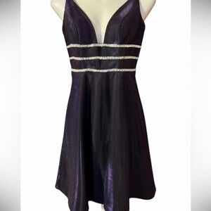 Narianna  Purple Dress with Silver Accents XS